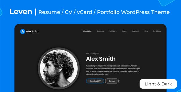 Leven Resume WordPress Theme